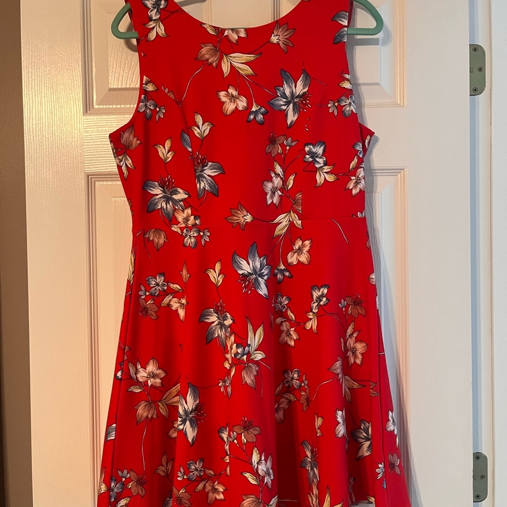 Trixxi Short Red Floral Dress